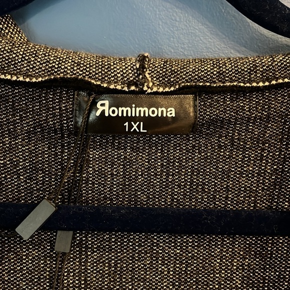 Women’s Romimona Black and White Hooded Cardigan Sweater Jacket NWT 1 XL - Picture 5 of 16